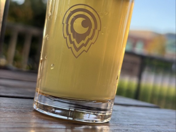 Third Eye taster glass on the patio