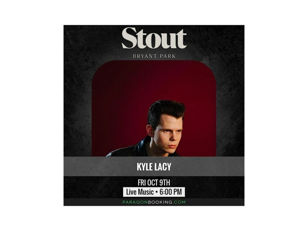 Live Music in Midtown Manhattan New York featuring Kyle Lacy at Stout NYC Bryant Park Logo