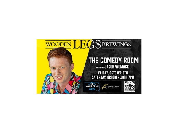 Jacob Womack LIVE at The Comedy Room at Wooden Legs Brewing Company Logo