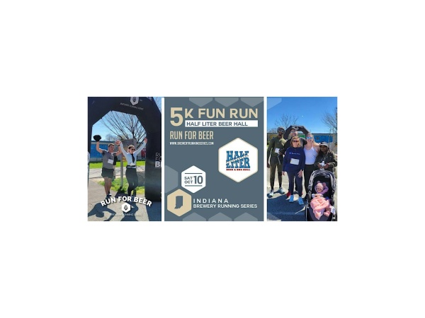 5k Fun Run x Half Liter | 2026 Indiana Brewery Running Series Logo
