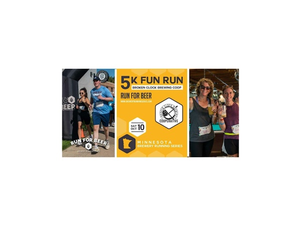 Broken Clock Brewing 5K Minneapolis 2026 Logo