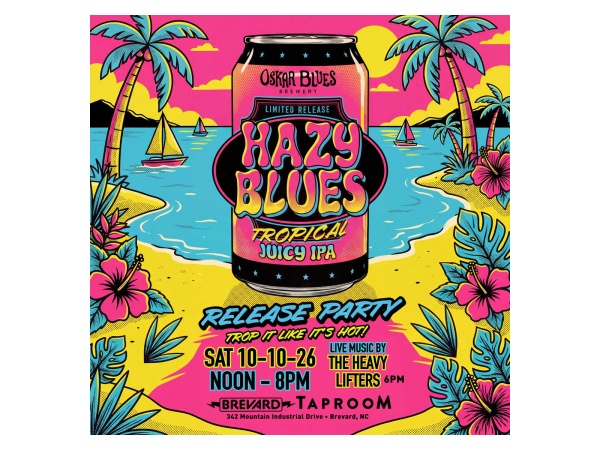 Oskar Blues Tropical Hazy Blues Release Party 2026 Logo