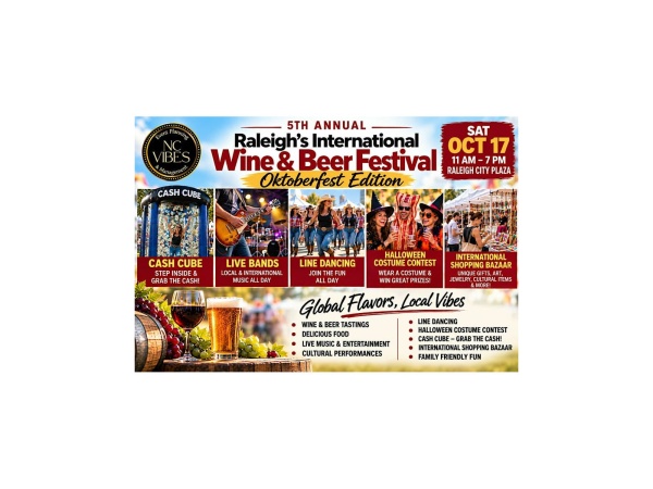 Raleigh's International Wine and Beer Festival-Ocktoberfest! FREE Adm. Logo