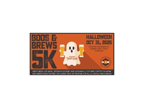 Number 38 Halloween 5K Denver 2026 Logo