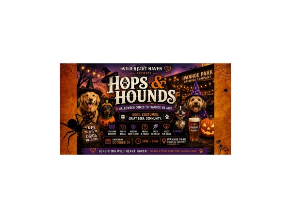 Hops & Hounds: Halloween Comes to Ivanhoe Village Logo