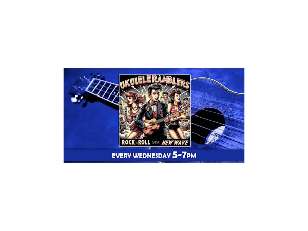 Live Music Happy Hour - The Ukulele Ramblers - Open Uke Jam! Logo