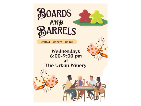Boards and Barrels Game Night Logo