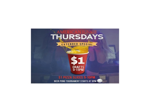 Thursdays $1 All Draft Beer from 9-11pm Logo