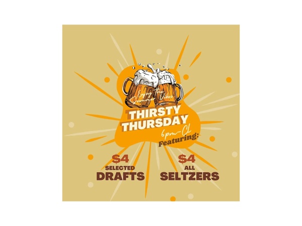 Thirsty Thursday - $4 Draft & $4 Seltzers Logo
