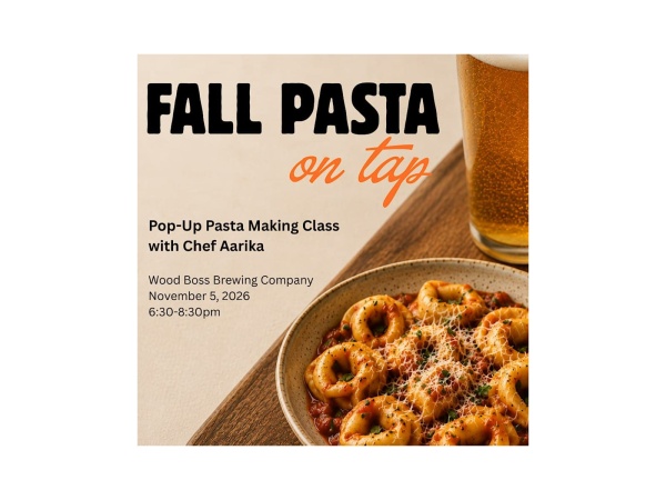 Fall Pasta on Tap at Woods Boss Brewing Logo