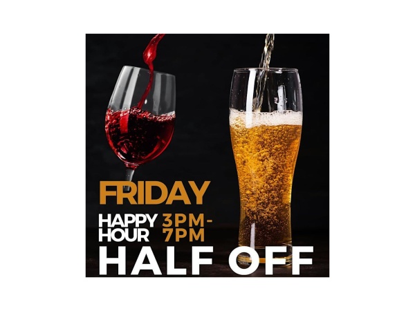 Happy Hour - Half Off! Logo
