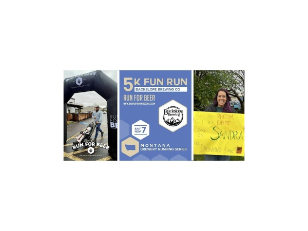 5k Fun Run x Backslope Brewing| 2026 Montana Brewery Running Series Logo