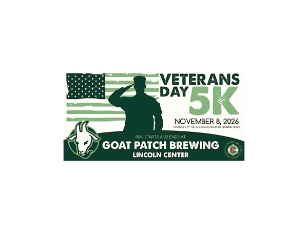 Veterans Day 5k @ Goat Patch Brewing | 2026 CO Brewery Running Series Logo