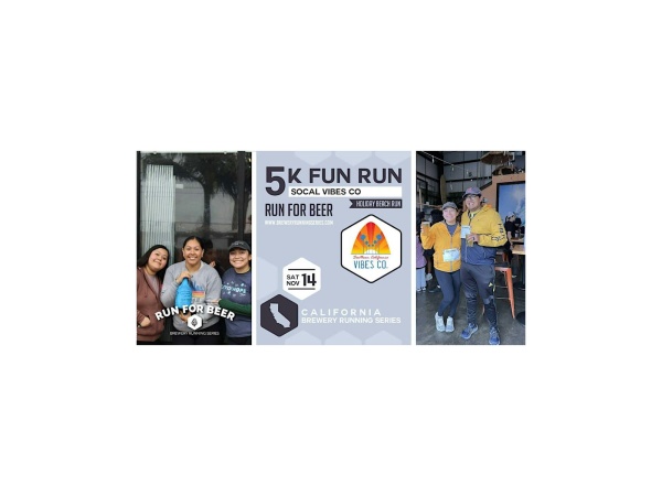 5k Beach Run at SoCal Vibes Co | 2026 CA Brewery Running Series Logo