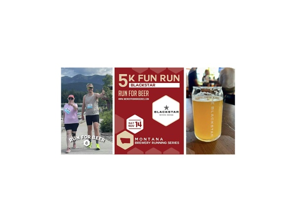 5k Fun Run x Blackstar Brew Pub| 2026 Montana Brewery Running Series Logo