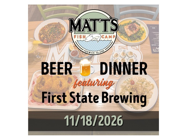 First State Brewing Dinner at Matt's Fish Camp 2026 Logo