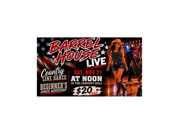 Beginner's Line Dance Workshop #4 at Barrel House Live! Logo