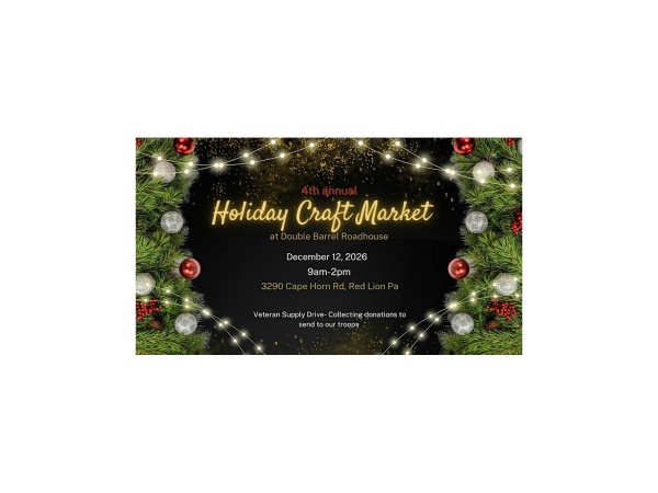 4th annual Holiday Craft Market at Double Barrel Roadhouse Logo