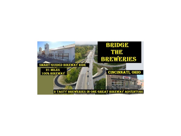 BRIDGE THE BREWERIES Smart-Guided Bikeway Ride - Cincinnati, Ohio Logo