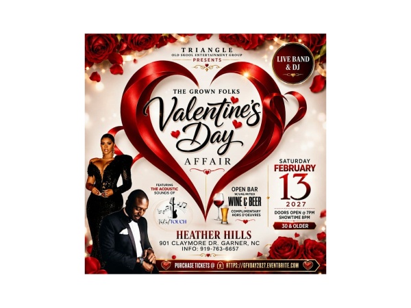 "Love and Happiness" The Grown Folks Valentine's Day Affair Logo