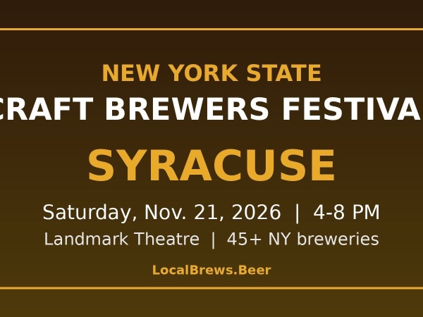 New York State Craft Brewers Festival Returns to Syracuse's Landmark Theatre Nov. 21 Logo