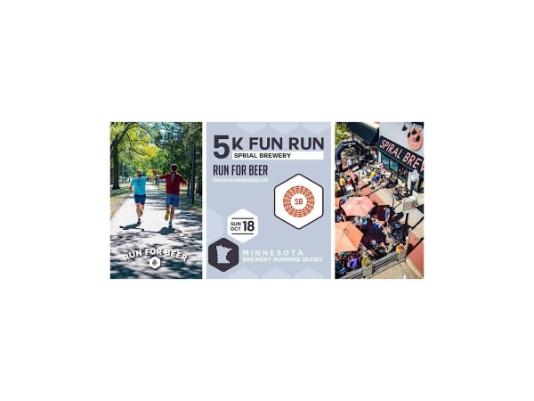 5K Fun Run x Spiral Brewery 2026 Logo