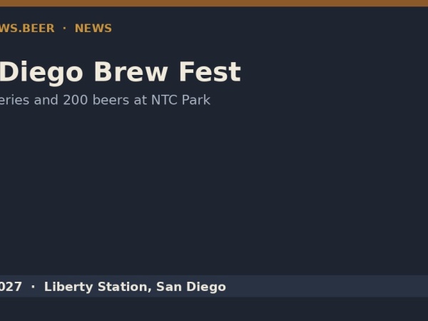 San Diego Brew Fest Returns to Liberty Station Jan. 9 Logo