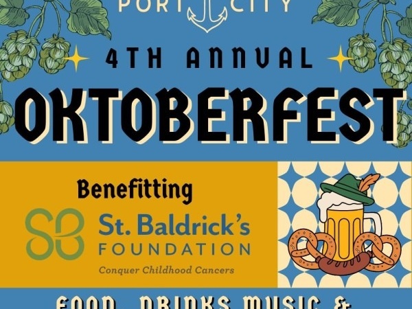Port City Tavern Oktoberfest for St. Baldrick's 2026 Logo