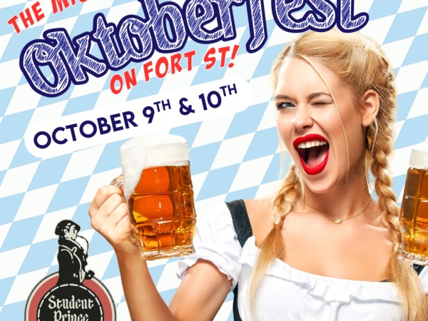 Student Prince Mighty Oktoberfest on Fort Street 2026 Logo