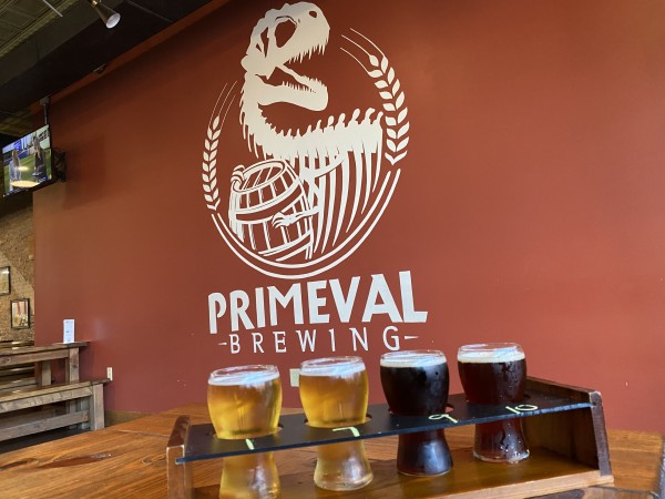Primeval brewing beer flight